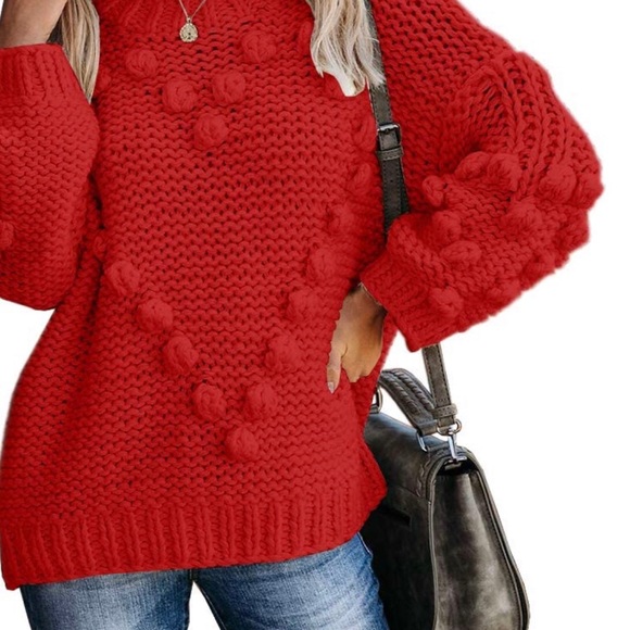 Sweaters Nwt Chunky Red Sweater Poshmark